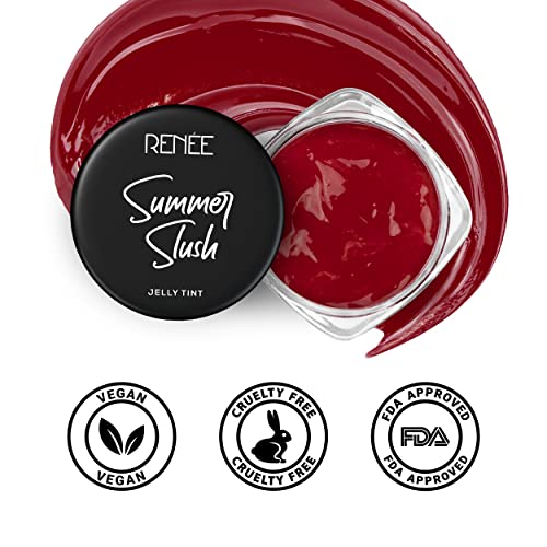 RENEE Summer Slush Jelly Tint Juicy Strawberry 13gm| For Lips & Cheeks| Enriched with Natural Fruit Extracts| Keeps Lips Soft & Hydrated| Cruelty Free - Image 4