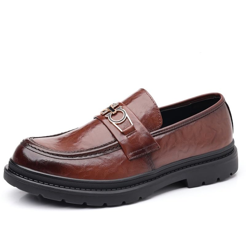 Men's Luxury Slip-On Oxfords Patent Leather Formal Business Dress Shoes Fashion Office Walking Loafers