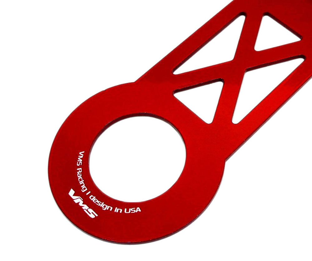 VMS RACING RED Rear Tow Hook Compatible with Chevrolet Corvette Racing C5 ZO6 97-04 1997-2004