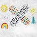 The Peanutshell Crib Mobile for Boys or Girls - Musical Baby Crib Mobile with 12 Lullabies, Blue Look Up Rainbow Nursery Decor