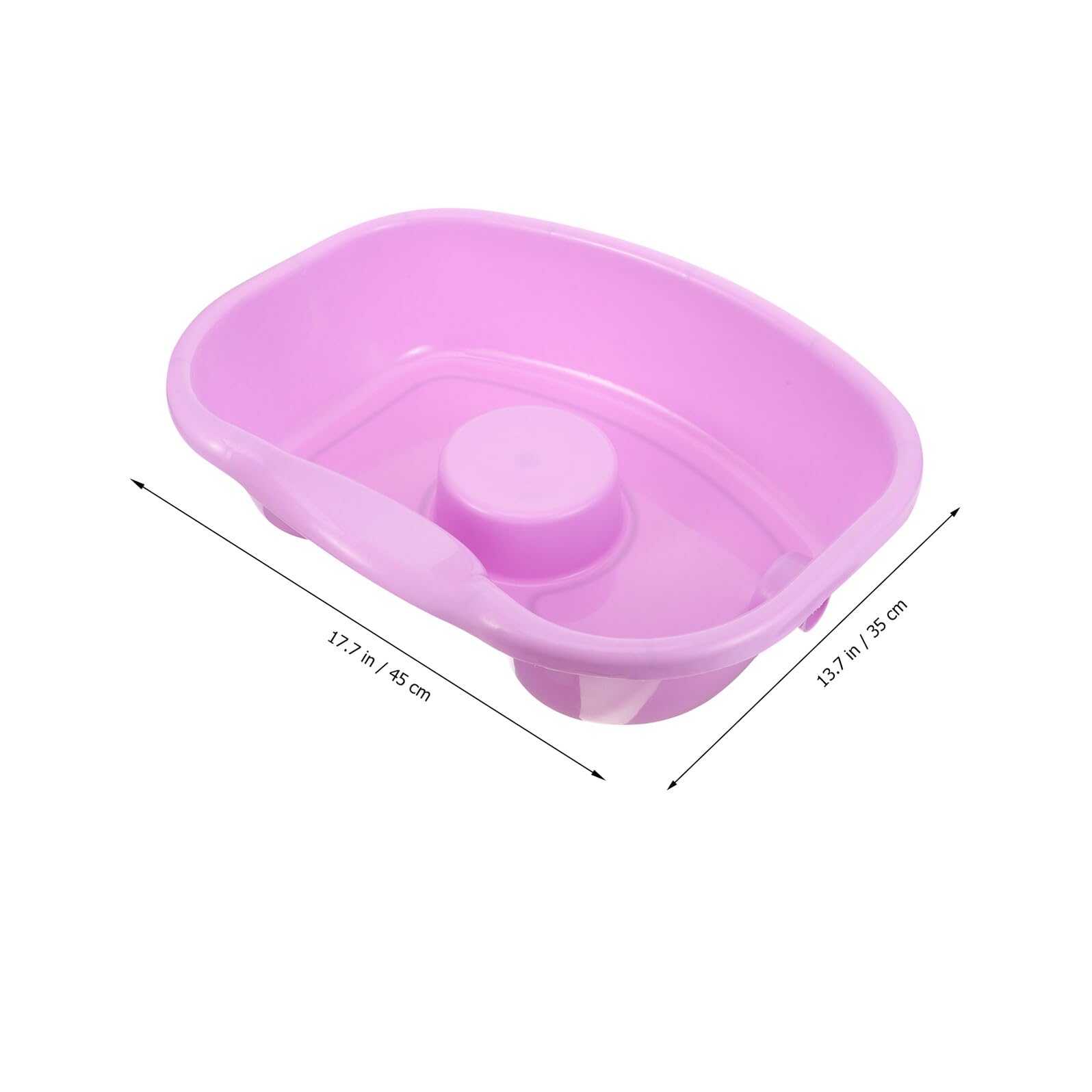 Lavatesta da Letto in Plastica per Anziani e Persone Malate, Bacinella Ergonomica per Lavare i Chioma Posizione Collo Confortevole, Uso Domestico e Assistenza