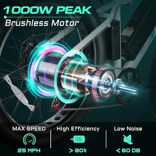 Vivi F26FUL Electric Bike Peak 1000W 26″ x 4.0 Fat Tire