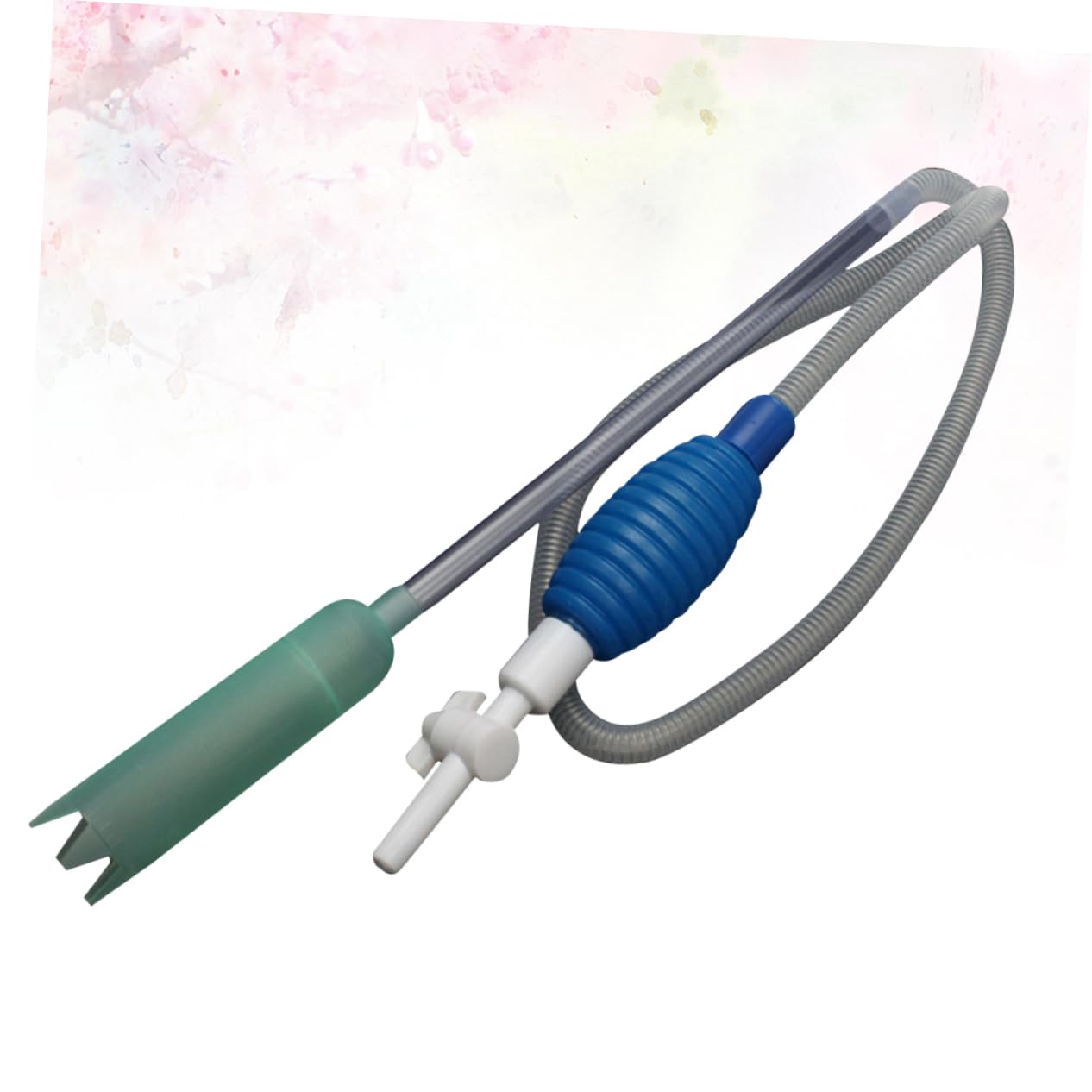 Garneck Manual Aquarium Fish Tank Cleaner Efficient Water Pump Gravel with Flushing Device for Changes and Easy Maintenance