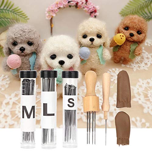 8 agulhas de metal duro e resistente de feltro de lã durável, kits populares e práticos de feltro de