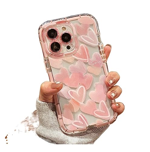 YJKJHAIG Japanese and Korean Transparent Graffiti Love Phone Case for iPhone 14 ProMax 13 12 Pro Max...