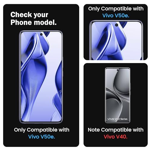 Image of FIRST MART Military-Grade Gorilla UV Tempered Glass For Vivo V50 / Vivo V50e 5G - 9H Hardness, Edge-to-Edge, Bubble-Free