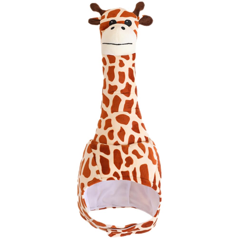 ibasenice Cappello Imbottitura Pp in Peluche Forma di Giraffa Comodo da Indossare come Accessorio per Feste e Travestimenti di Carnevale