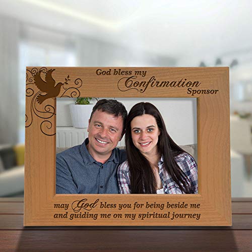 Kate Posh - God Bless My Confirmation Sponsor - May God Bless You For Being Beside Me And Guiding Me On My Spiritual Journey - Picture Frame (5X7 Horizontal) #TOP1