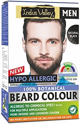 Indus Valley 100% botanical Hypo Allergic Beard Color for Men, Men