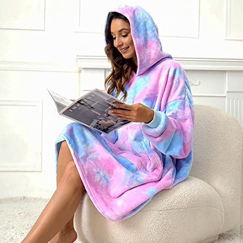 Wearable Blanket Hoodie For Women Girls - Fleece Oversized Sweatshirt Blanket Christmas Birthday Gifts Ideas, Super Soft Warm Sherpa Fuzzy Hoodie, Comfortable Giant Hooded Blanket For Adult Teen Kid #TOP1