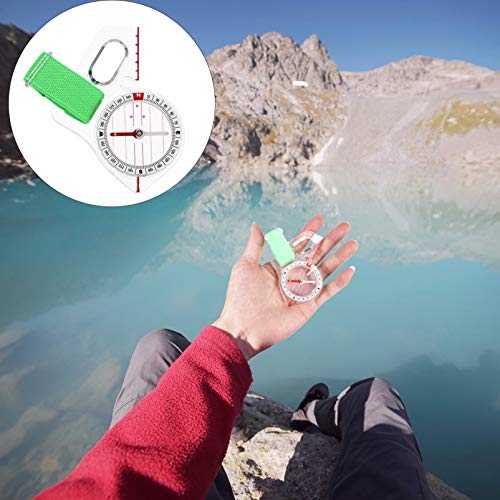 NUOBESTY Bússola de acrílico multifuncional para acampamento ao ar livre, régua de bolso, ferramenta
