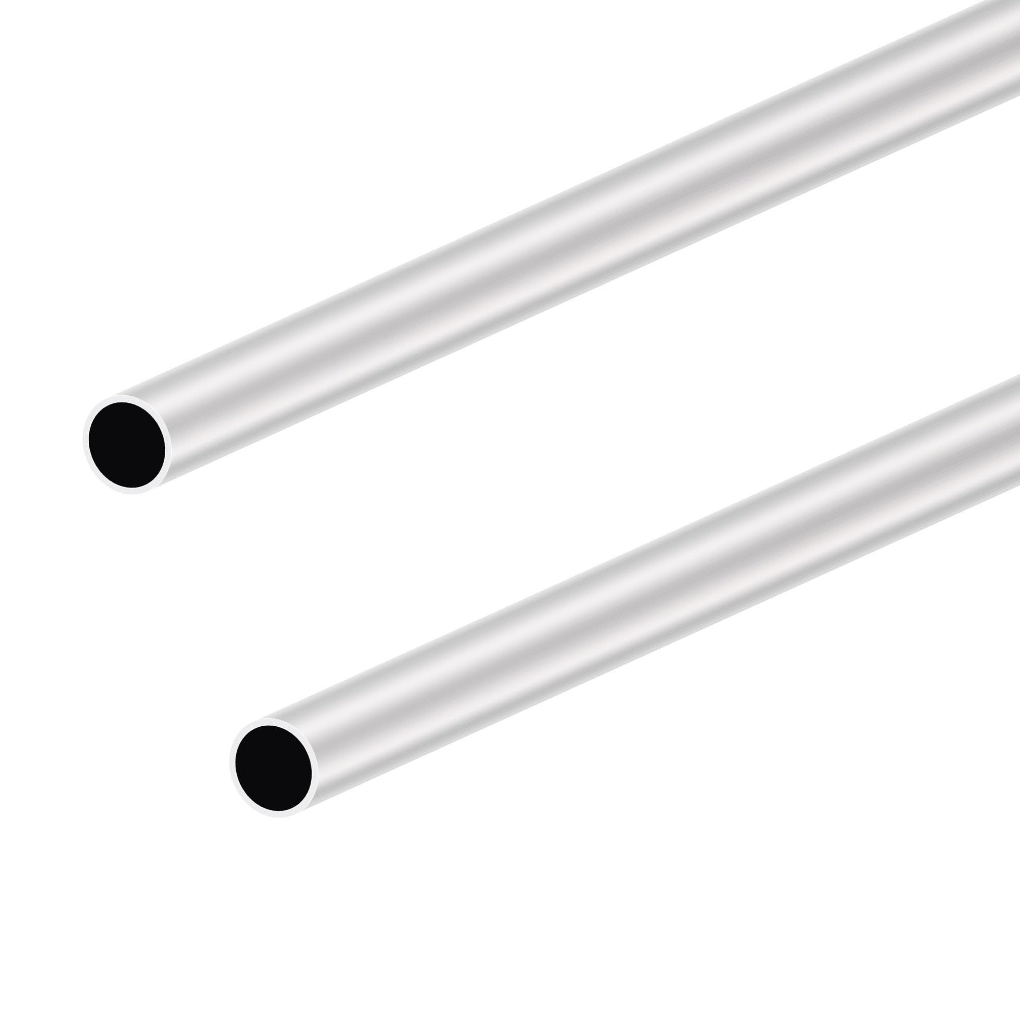 LAVMHAB 6063 Aluminum Tube 16mm OD x 14mm ID 1.0mm Wall Thickness 400mm Length, Aluminum Round Tubing Seamless Straight Pipes (2pcs)