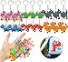 72 PCs Dinosaur Party Favors Dinosaur Bracelets Rings Keychains Stickers Toys Prizes Gift Carnivals for Kids Boys Birthday Party Favor Supplies Goodie Bag Fillers