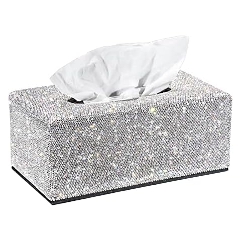 BTSKY Sparkly Diamond Tissue Holder Cover Cover