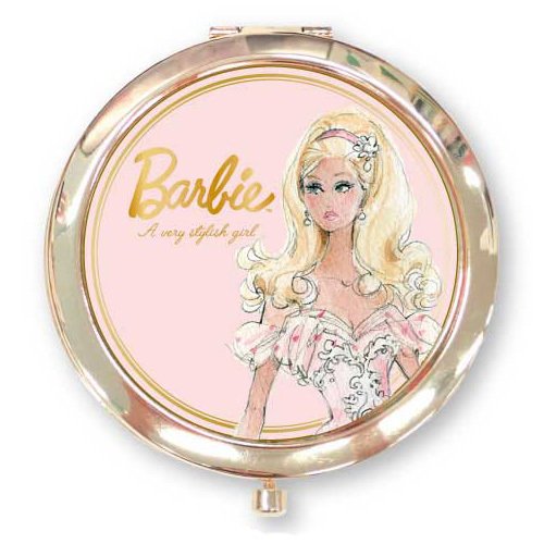 【バービー】コンパクトミラー（ピンク）[065824]