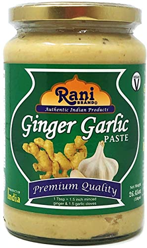 Rani Ginger Garlic Cooking Paste 26.5oz (750g) Glass Jar ~ Vegan | Gluten Free | NON-GMO | No Colors | Indian Origin
