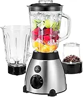 Liquidificador Com Copo Jarra De Vidro 3 Em 1 Velocidades Triturador De Gelo Potente E Resistente Liquificador Lidificador 1000W 1,5 litros