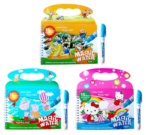 See full amazon price history chart for GLUN® Childrens Cartoon Water Magic Painting Book with Marker, 15 Different Exploration Scenes, Different Theme Magic Book (Combo 5) GLUN® Childrens Cartoon Water Magic Painting Book with Marker, 15 Different Exploration Scenes, Different Theme Magic Book (Combo 5) (B0CZL3972W) Amazon Price History, Amazon Price Tracker