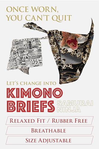 ] Fundoshi/Japanese Loincloth/Purely Made in Japan, Rubber Free, Cotton Underwear for Men Kimono Briefs Samurai2