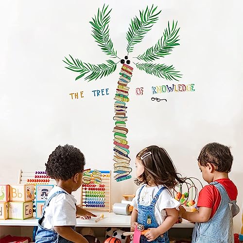 Vinilo Decorativo Árbol de Coco para Pared, 3 Hojas