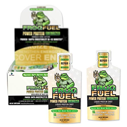 FrogFuel Energized Power Liquid Protein Shot, Energy Shot - Berry - 24 1oz