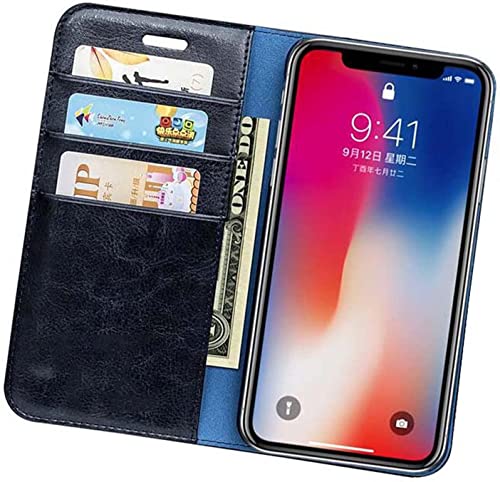 Étui portefeuille iPhone 13 bleu GUMMMY Anti-rayure et chute sécurisée