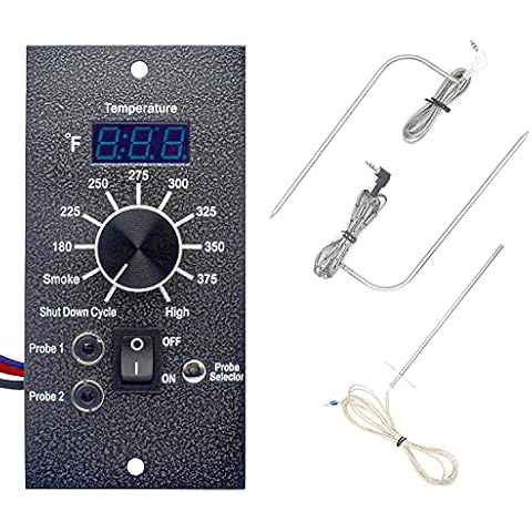 Replacement for Traeger Digital Pro Controller, Compatible with Traeger Wood Pellet Grills, with Waterproof Meat Temperure Probe 2pc and 7" RTD Temperature Sensor Cover