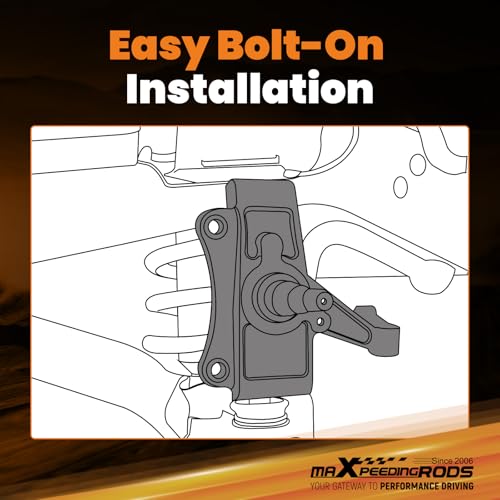 maXpeedingrods 2’’ Drop Spindles for Chevy Silverado/GMC Sierra 1500 (All Cabs) 2WD Only 2007-2016.5, Front Lowering Kit - Image 5