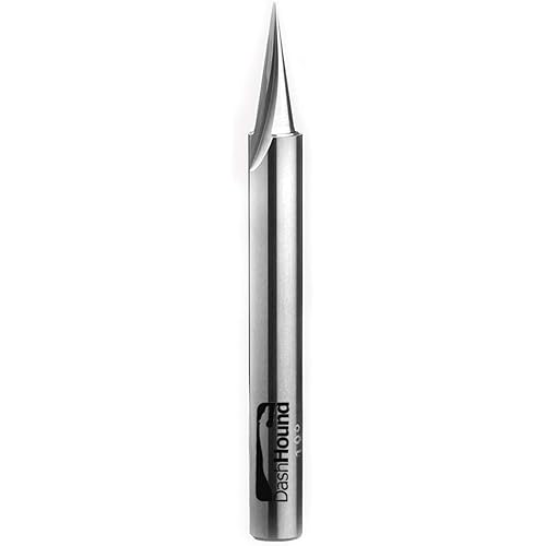 DashHound BRV20 Carbide V-Point Router Bit Wood Engraving Bit “V” 20 Deg with 1/4 Shank and 2” Overall Length 2D&3D Carving