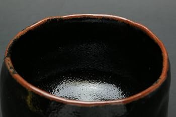 Amazon.co.jp: 5863 谷川春陽 喜寿 黒楽茶碗 茶碗 茶道具 栞 共
