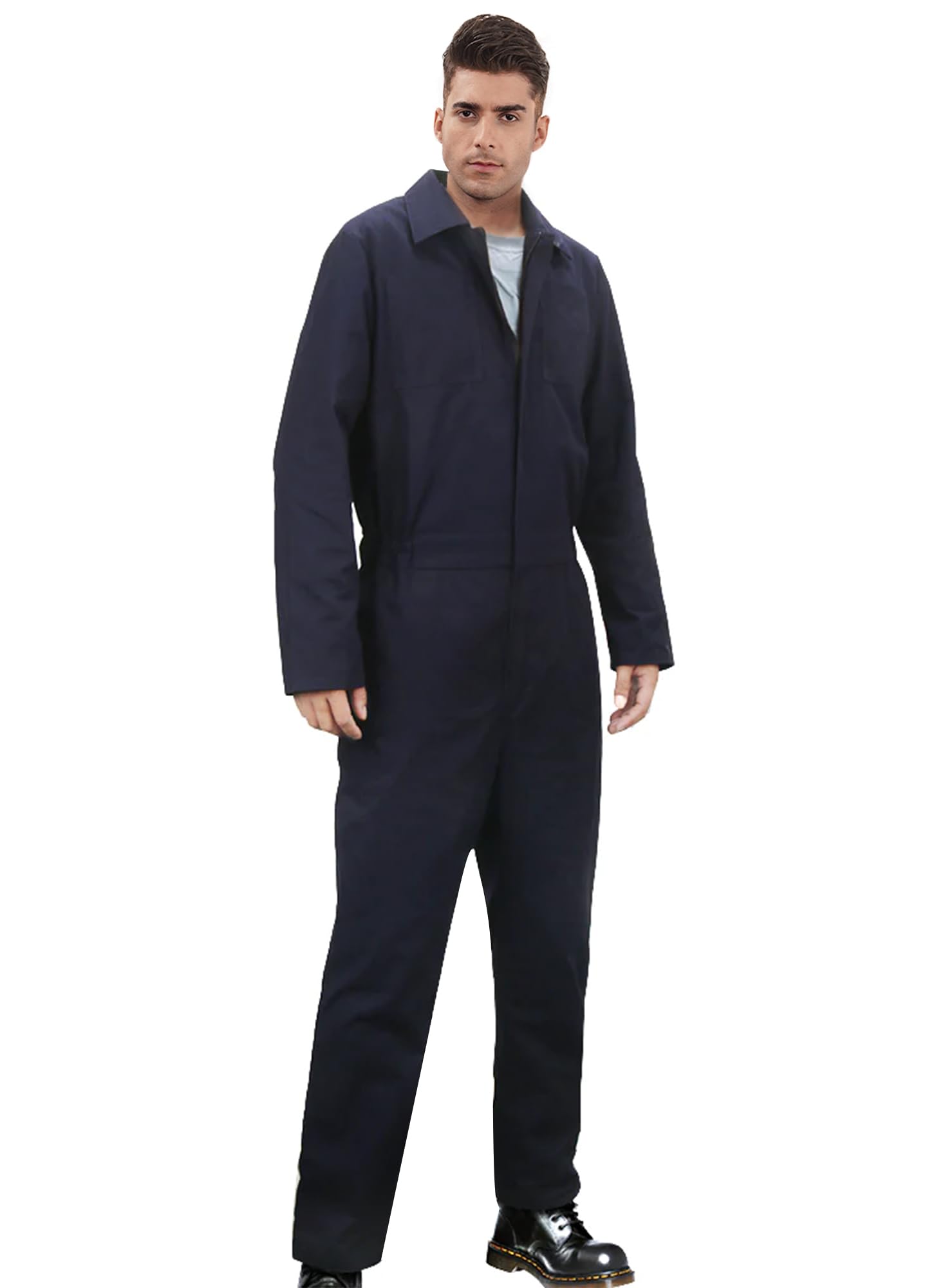 Arvilhill Mens Horror Killer Cosplay Props Halloween Costume Adult Coverall with Pockets