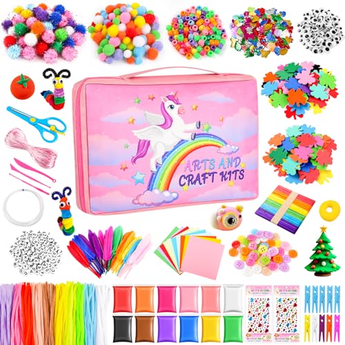 WUQNGI Bastelset Kinder, Basteln Bastelkoffer Kinder, DIY Bastelbox...