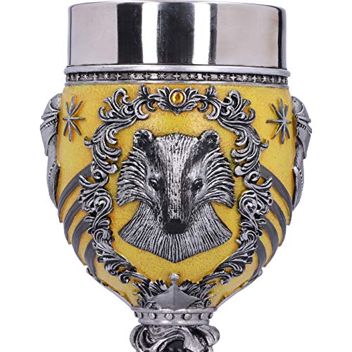 Nemesis Now Harry Potter Huffelpuf Hogwarts House verzamelbeker, hars, geel zilver, 19,5 cm - Image 6
