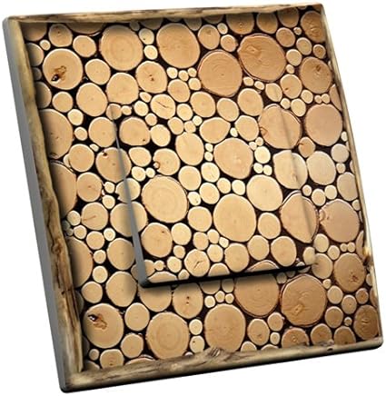 Interrupteur Decore Decoration Contemporaine Decorupteur Tranche De Bois Interrupteur Simple Poussoir Amazon Fr Cuisine Et Maison