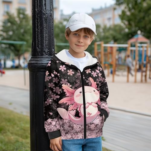 JEOCODY Kids Jackets Girls Outwear Boys Clothes Soft Tops Long Sleeve Shirts with Pockets3
