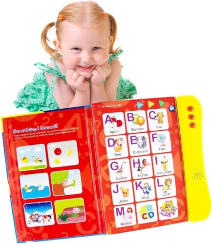 Livre Sonore Anglais Enfant - Boxiki Kids Livre Interactif ABC pour Apprendre l'Anglais avec 6 Activités, 8 Pages, 100+ Sons et Chansons, Jouet Éducatif...