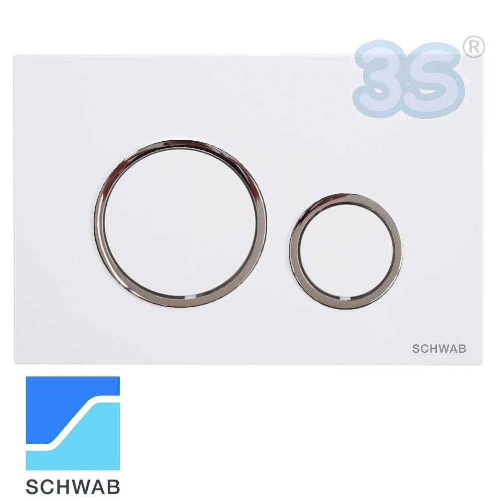 Villeroy & Boch Viconnect 2-knops bedieningsplaat 25,3x14,5 cm. wit glans - 92249068