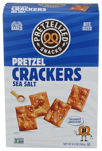 Pretzelized, Sea Salt Pretzel Crackers, 6.5 Ounce