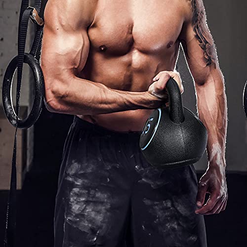 Zeny 3-Piece Kettlebell Set With Storage Rack Heavy Duty Concrete Kettle Bells 5 Lbs 10 Lbs 15 Lbs For Weightlifting,Strength & Core Training Home Gym #TOP5