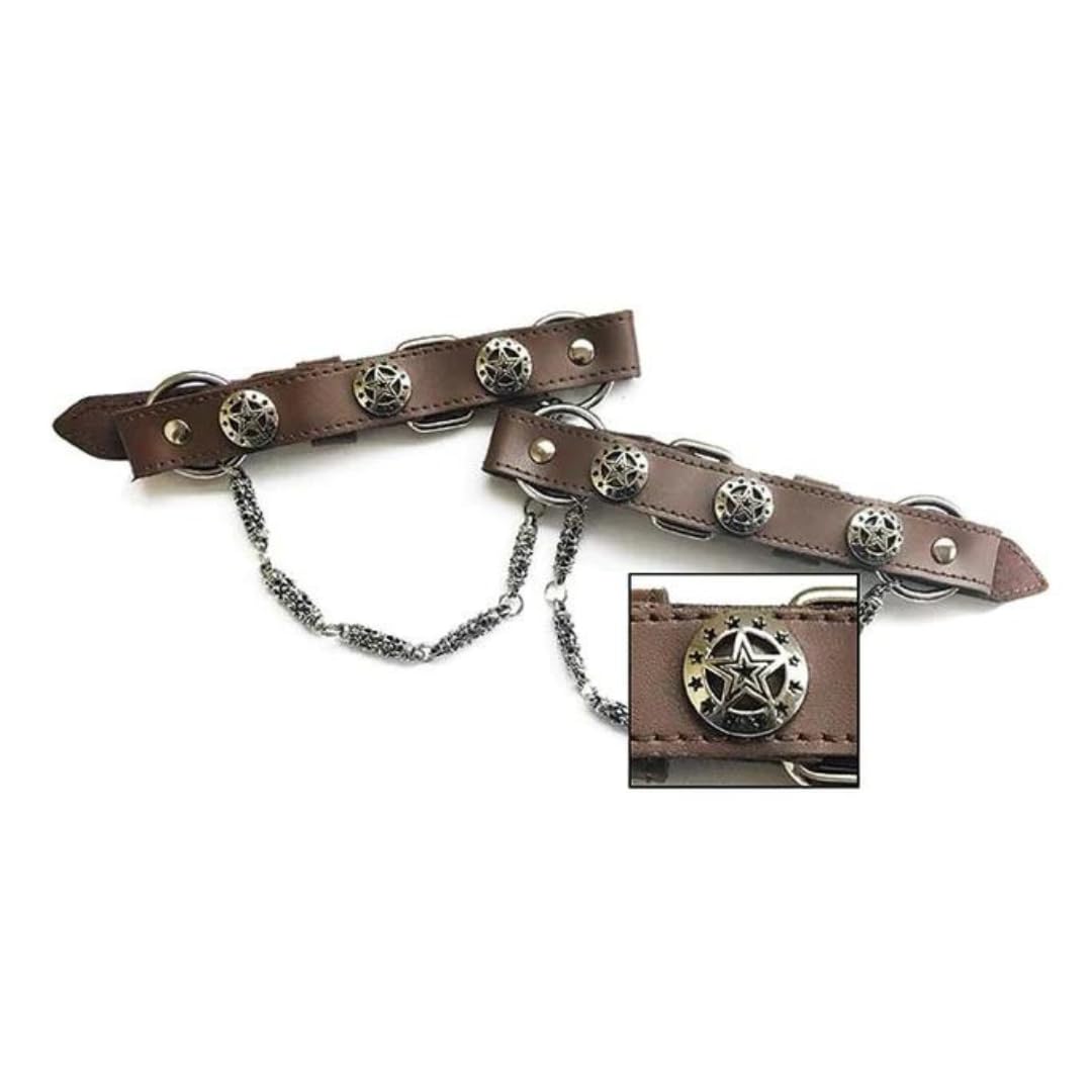 Texas Stars High-Grade Leather Boot Bracelet Set | Handcrafted with Durable Metal Parts