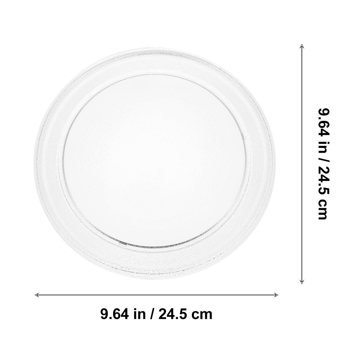 Angoily Plato de Vidrio para Microondas Resistente al Calor y Seguro Bandeja Redonda Práctica Repuesto para Horno Microondas
