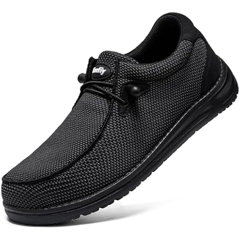 Tinefiy Steel Toe Shoes for Women Lightweight Comfortable Slip On Steel Toe Sneakers Cushion Safety Work Shoes Walking Casual Flats Shoes Cover