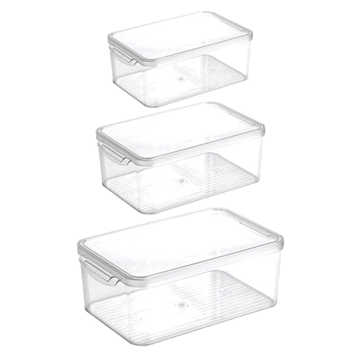 3 Stück Transparenter Kühlschrank Aufbewahrungsbehälter