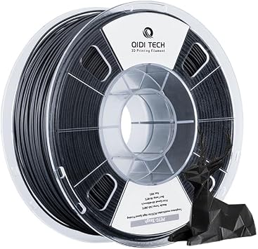 R QIDI TECHNOLOGY PETG-Tough 3D Printer Filament 1kg Spool (2.2lbs), Black
