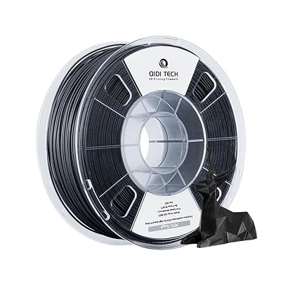 R QIDI TECHNOLOGY PETG-Tough 3D Printer Filament, Toughness PETG Filament 1.75mm, 3D Printing Filament 1kg Spool(2.2lbs), Suitable for Hyper Speed Printing, Fit Most FDM 3D Printer, Black
