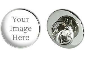 Personalized Custom Enamel Lapel Pin w/Butterfly Clutch .75" | Customize w/Your Own Image