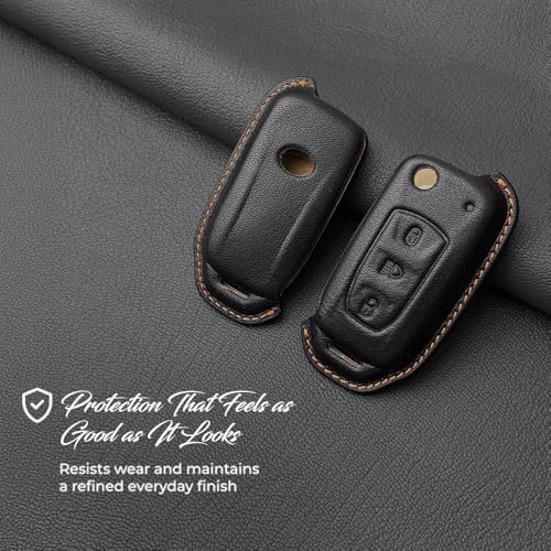 Image of keyzone royal leather key cover for Tata Curvv, Nexon, Harrier, Altroz, Punch, Safari, Tigor, Tiago, Zest, Bolt 3 button flip key