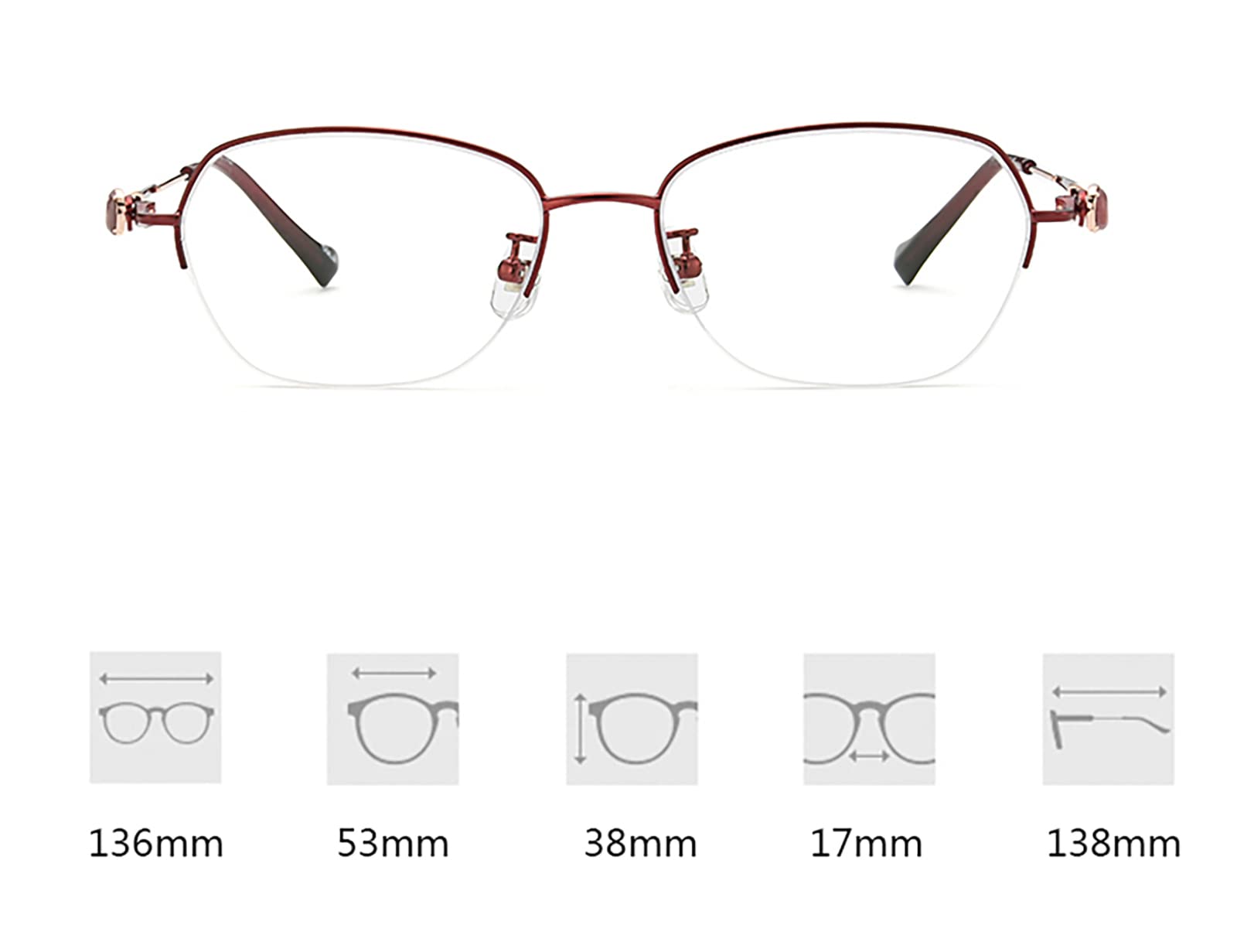 Lesebrille, Anti-Blaulicht-Harz-Lesebrille Für Damen, Bequem Und Tragbar, Ideal Für Reisen Zu Hause Im Büro Im Freien(Size:+2.00,Color:Weinrot)