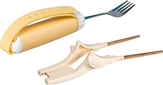 ZZBB Silikonowe naczynia dla osób starszych – łyżeczki i widelec do jedzenia na co dzień, akcesoria dla niepełnosprawnych i niepełnosprawnych