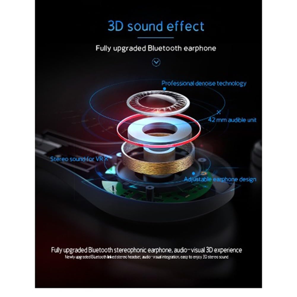 Auriculares VR para teléfonos celulares, gafas 3D inmersivas compatibles con iOS y Android, visor de realidad virtual móvil ABS para juegos y películas, incluye controlador de juego
